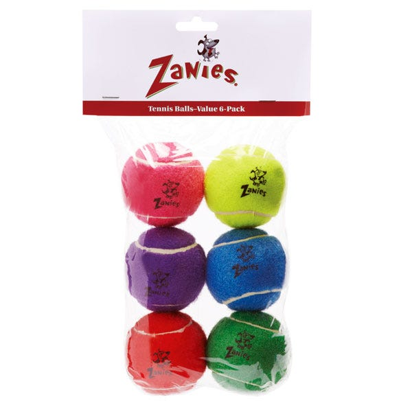 ZA Tennis Balls 2.5In 6Pk Asst