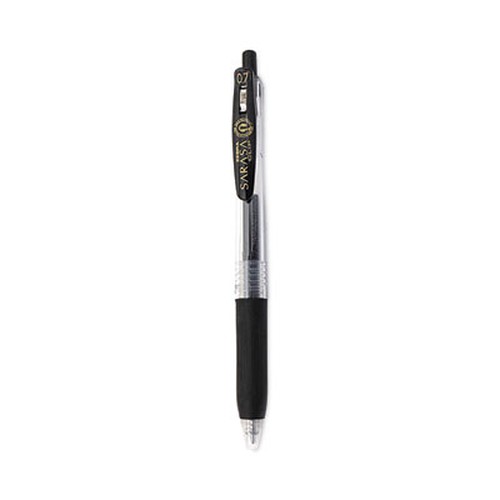 Zebra SARASA Clip Retractable Gel Pen - 0.7 mm Pen Point Size - Retractable - Black Water Based, Pigment-based, Gel-based Ink - 