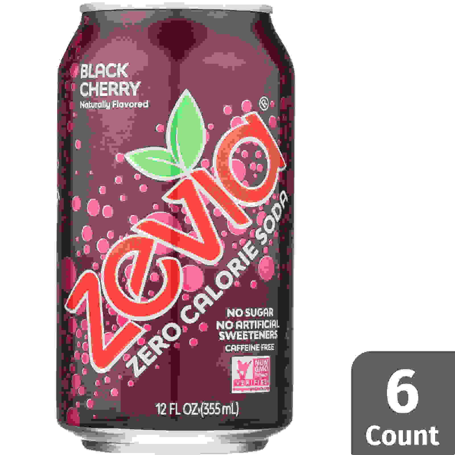 Zevia Natural Black Cherry Diet Soda (4x6x12 Oz)