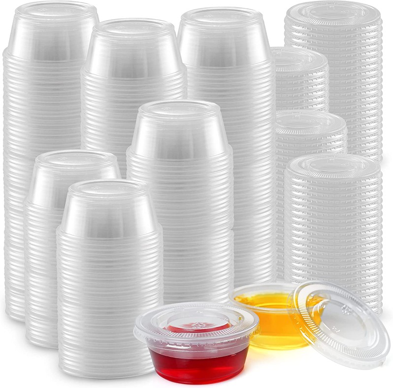 Clear Jello Shot Cups with Lids 25oz 25oz