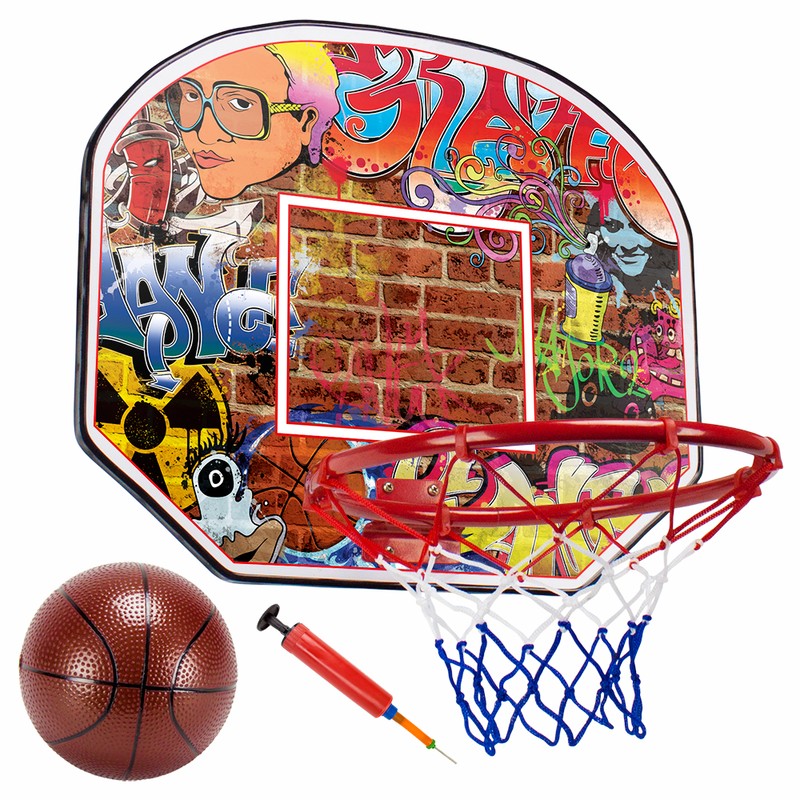 12in Urban Graffiti Mini Hoop with Ball and Pump