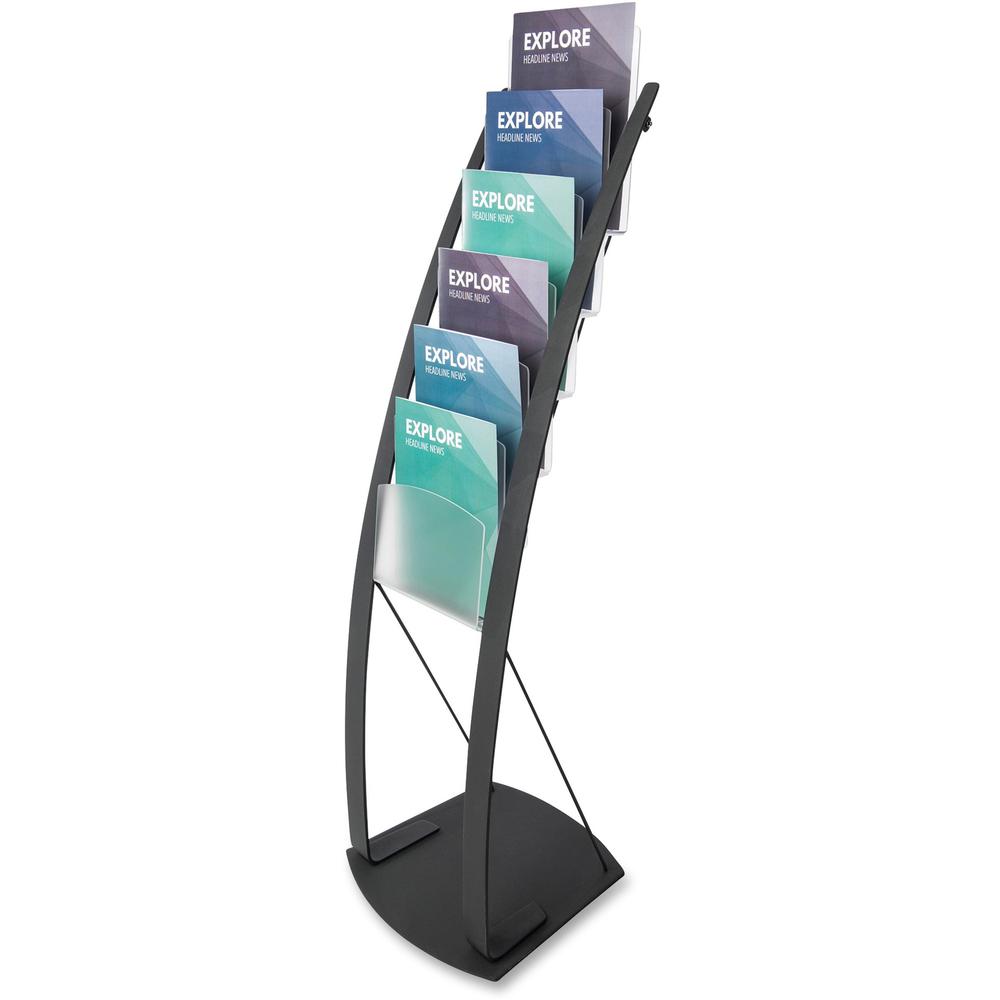 Deflecto Contemporary Floor Display - 6 Compartment(s) - Compartment Size 1.45" - 49" Height x 13" Width x 16.5" Depth - Floor -