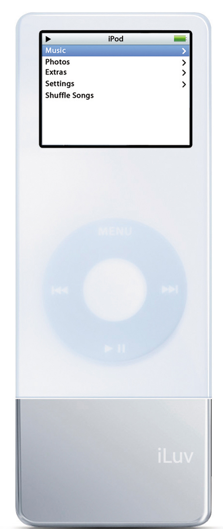 ILUV 37hr iPod Nano Battery & SKIN WHITE