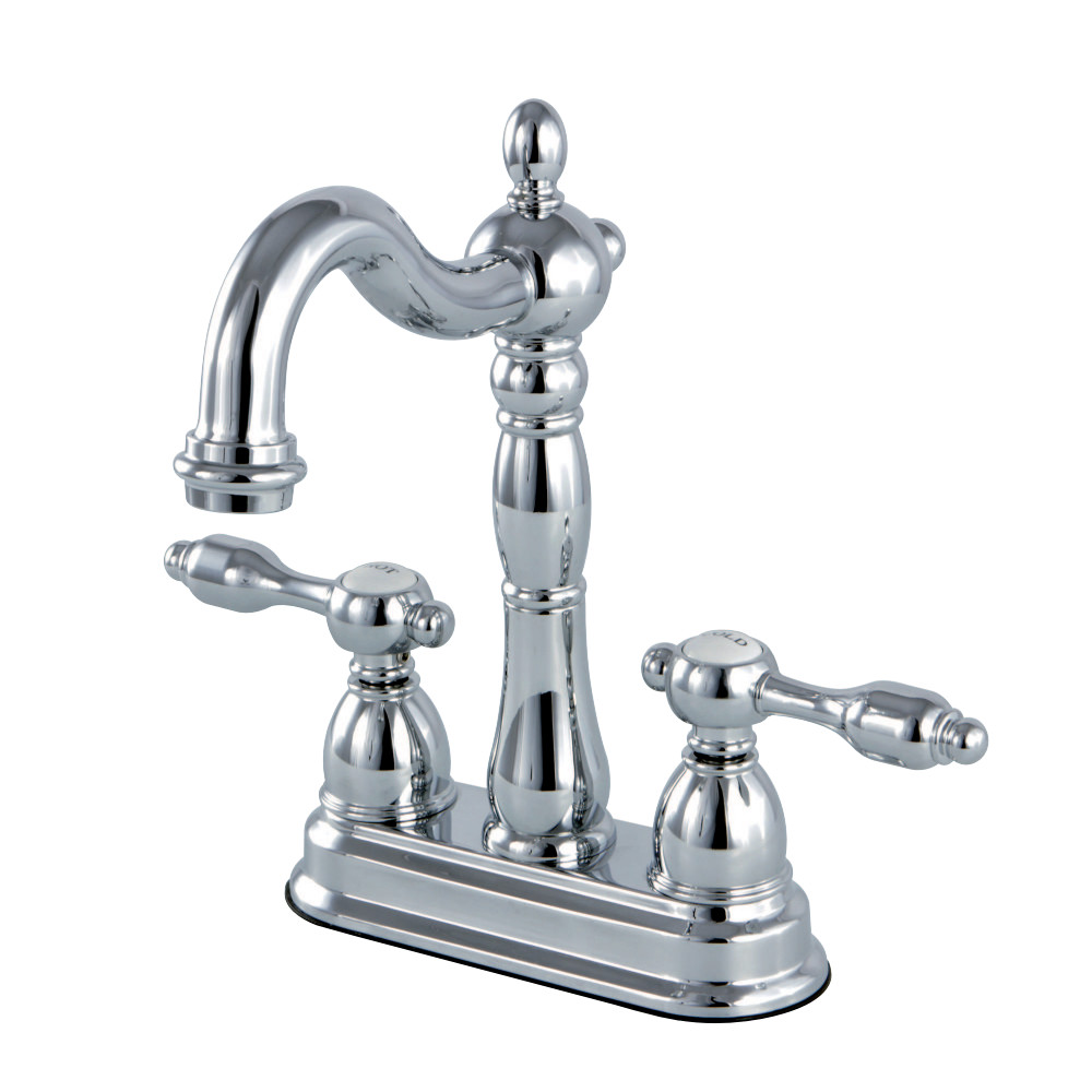 Kingston Brass KB1491TAL Tudor Two-Handle Bar Faucet, Polished Chrome