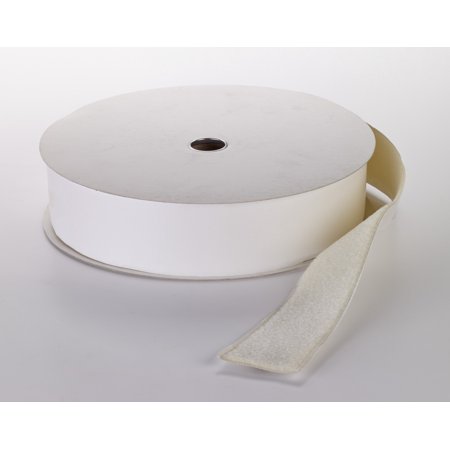 Pressure Sensitive Loop Fastening Tape Roll, 25 yds Length x 4" Width, White
