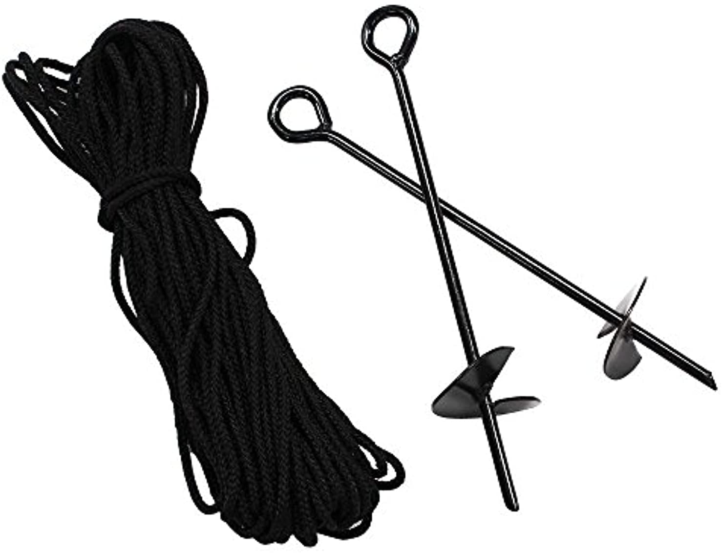 King Canopy A6200 6-Piece 15-Inch Anchor Kit with Rope, Black